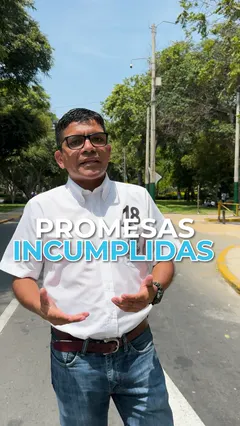 Ver «la postura» de la campaña: dos palabras grandes en pantalla, «promesas incumplidas».